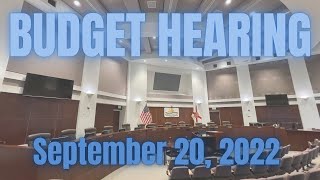 Volusia County Council Budget Hearing - September 20, 2022