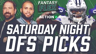 Detroit Lions vs Dallas Cowboys DFS Picks | NFL Saturday Night Football Predictions | Fantasy Flex