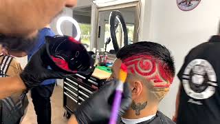 HOW TO COLOR HAIR | HAIRCUT DESIGN | BARBER TUTORIAL