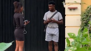 Big Gbola kukumber prank, made her to drag me to her house