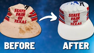 You Won't Believe The Difference! Cleaning a White Baseball Hat