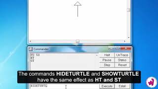 Class 3 | Ch 6 | HIDETURTLE and SHOWTURTLE command in MSWLogo