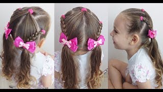 Penteado Infantil Asas de Borboleta para escola