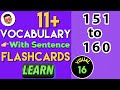 (#16) 11 Plus Vocabulary Flashcards | 11 plus Vocabulary List | 11 plus english vocabulary