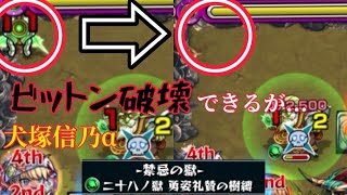 禁忌28獄で犬塚信乃αを使ってみたが○○だった....【モンスト】