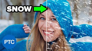 How to Create SNOW in Photoshop - Make REALISTIC Snow - Photoshop Tutorial