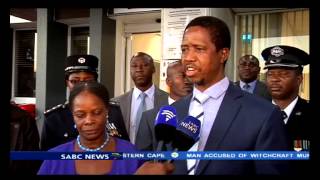 Edgar Lungu on his arrival to SA