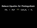 Balance Equation of Photosynthesis | Oxford Science Academy