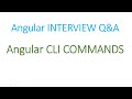 Angular Interview Q&A: Angular CLI Commands