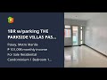 1BR w/parking  THE PARKSIDE VILLAS PASAY CITY