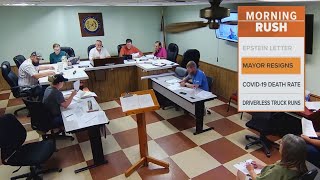 Small town mayor resigns from office during a public meeting