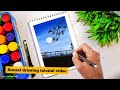 sunset easy drawing tutorial video ll very easy drawing tutorial video