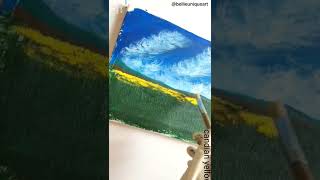 Peaceful landscape 🏞 Satifying #acrylicpainting #art#painting #easy #tutorial #relaxing #landscape