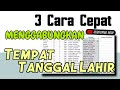 Cara Cepat Menggabungkan Tempat dan Tanggal Lahir | Tutorial Excel