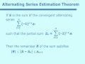 Ratio/Alternating Series Test