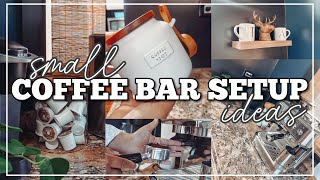 COFFEE BAR MAKEOVER FOR SMALL SPACES | DIY Coffee Station Ideas | @garvee Espresso Machine