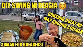 FINALLY NAKAPAGSWING NA DIN / GROUND CHICKEN WITH VEGGIES / LIFE IN CANADA / sherillvlogs