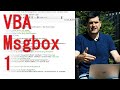 Excel VBA Message Boxes 1 - Simple Msgbox