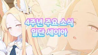 블루아카 2번 울었던 4주년 생방송 주요 소식