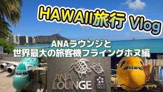 HAWAII旅行 Vlog ANAラウンジと世界最大の旅客機フライングホヌで行くハワイ旅行