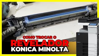 Como trocar o Revelador da Konica Minolta - Linha 4 e 8