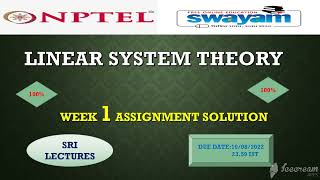 💥WEEK 1💥 🔥100%🔥💥LINEAR SYSTEM THEORY ASSIGNMENT SOLUTION💥