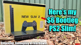 THE NEW SLIM 2 - A Bootleg PS2 Slim I paid $6 for...and it's another 8-Bit Famiclone