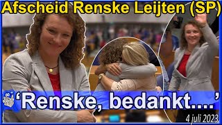 Afscheid Renske Leijten (SP) - Tweede Kamer