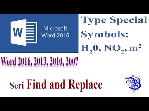 Как вводить химические символы H20, M2 в Word_Find and replace seri_Part 1: Надстрочный индекс