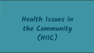 Health Issues In the Community - our short explainer animation