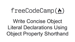 ES6 - Write Concise Object Literal Declarations Using Object Property Shorthand - Free Code Camp