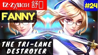 Zxuan The Tri-lane Destroyer [Rank 1 Fanny] | tz·zχuαи 舒枫 Fanny Gameplay and Build #24