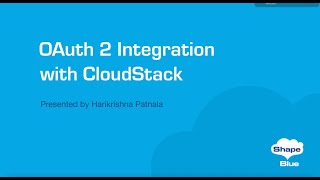 OAuth2 Integration with CloudStack | CloudStack 4.19 Feature First Look