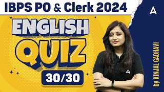 IBPS PO & Clerk 2024 | English Quiz by Kinjal Gadhavi