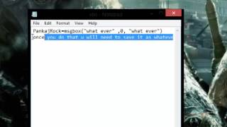 how to make a msgbox in notepad