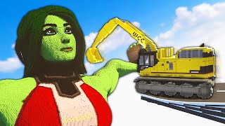 Crashing CRAZY Cars Into She Hulk - Teardown Mods Multiplayer