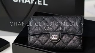 แกะกล่องรีวิวกระเป๋าสตางค์ Chanel Classic Flap Wallet ไซส์ 6\