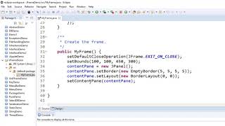 How to create JFrame using Windows Builder - Swing Designer in Eclipse