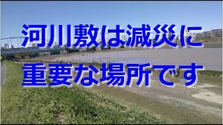 【風景動画】台風１９号通過後の多摩川河川敷(ゴルフ練習場)