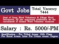 AP Ward Volunteer Recruitment 2020 Apply Online for 7444 Vacancy