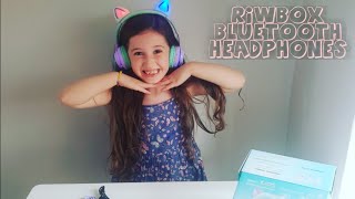 #RIWBOXHEADPHONES RIWBOX cat wireless bluetooth LED headphones for kids