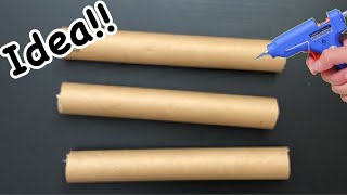 Waste material craft idea / cardboard pipe craft - craft in hindi - cardboard waste tube craft