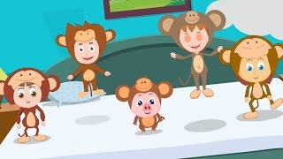 Five Little Monkeys Jumping On The Bed | Nursery Rhymes For Kids | Children Song