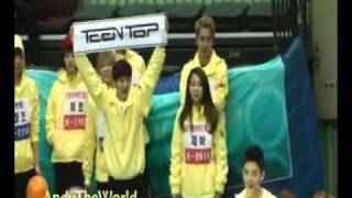 [FANCAM] 120108 Idol Athletics - What H Team does while Niel and Ricky were competing?