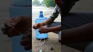 The reaction of calcium carbide and water produces acetylene gas #short #shortvideo #viral