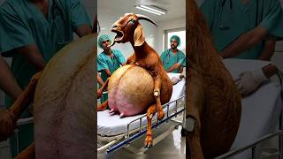 Doctors rescue a pregnant goat #humanity #rescueanimals #goat #babygoat #treatment