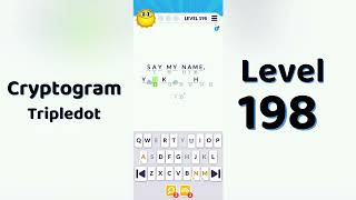 Cryptogram Tripledo Level 198 Solutions 🧩 | Logic Puzzle Game | Mini Boss