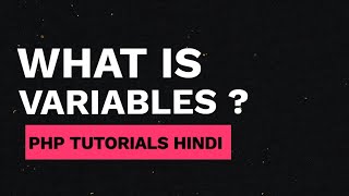 3. Variables In Php । php tutorial hindi । tutorial4