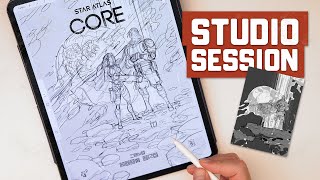 Watch Me Draw a Comic Cover: Retro Sci-Fi Poster - Part 1