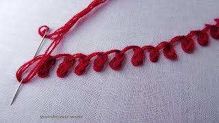 Basic Hand Embroidery - 42 | Rosette Chain Stitch